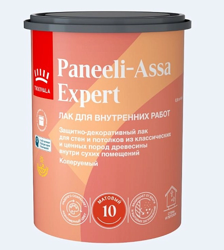 Лак для внутренних работ Tikkurila Paneeli-Assa Expert EP п/мат 0,9 л / 6