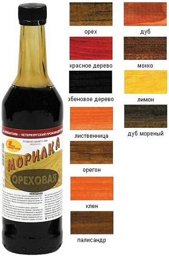 Морилка неводная Новбытхим лиственница алкидная мат. 0,5л /12