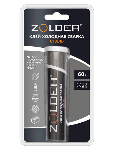 Клей Холодная сварка Zolder Сталь 60 гр / 24