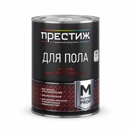 Эмаль для пола акриловая Престиж быстросохнущая серая 0,9 кг / 6