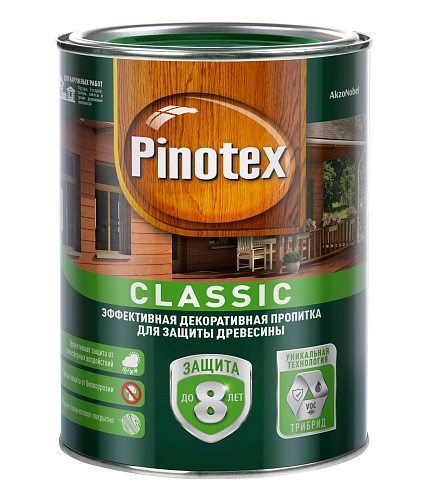 Пропитка декоративно-защититная Pinotex Classic сосна 9 л / 1