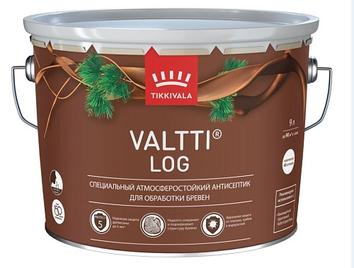 Антисептик Tikkurila VALTTI LOG сосна с глян. покрытием 9 л / 1