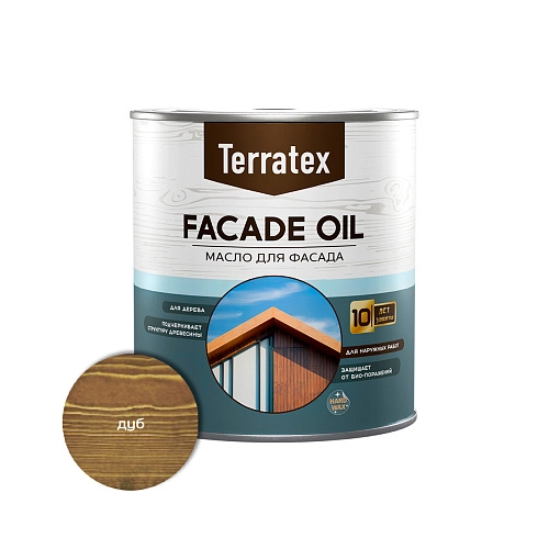 Масло для фасадов Terratex дуб 0,75 л / 8