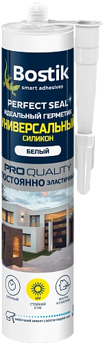 Герметик универсальный Bostik идеальный силикон белый 280 мл / 12
