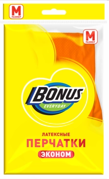 Перчатки латекcные BONUS Эконом M/30