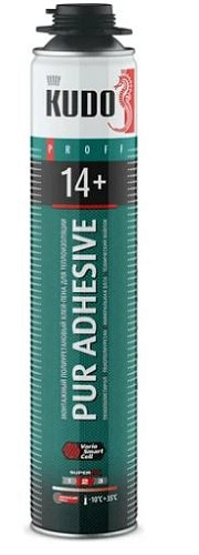 Клей-пена монтажный KUDO KUPP10UAPS PROFF 14+ APS полиуретановый профессиональный всесезонный под пистолет 1000 мл / 12