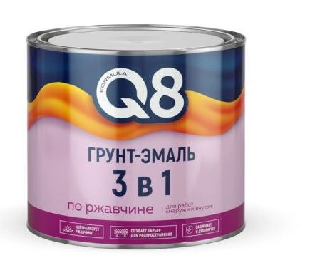 Грунт-эмаль по ржавчине Formula Q8 желтая 1,8кг /6