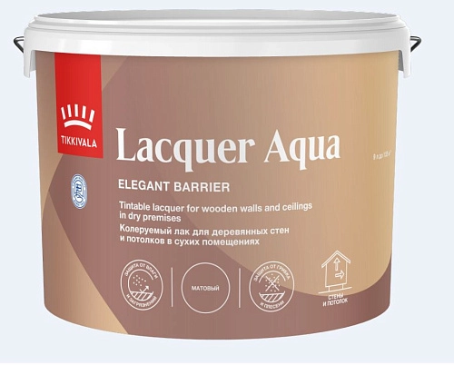 Лак интерьерный Tikkurila EURO LACQUER AQUA мат 9 л / 1