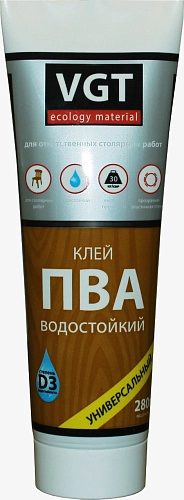 Клей ПВА ВГТ водостойкий 0,28 кг / 12