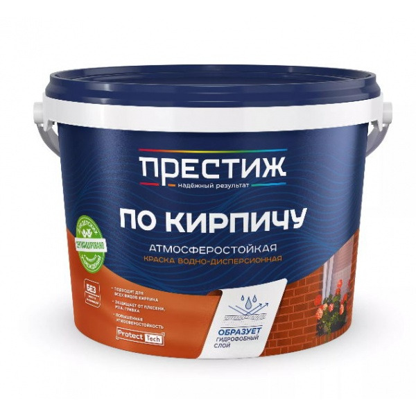Краска фасадная по кирпичу Престиж акриловая зелёная 2,4 кг / 4