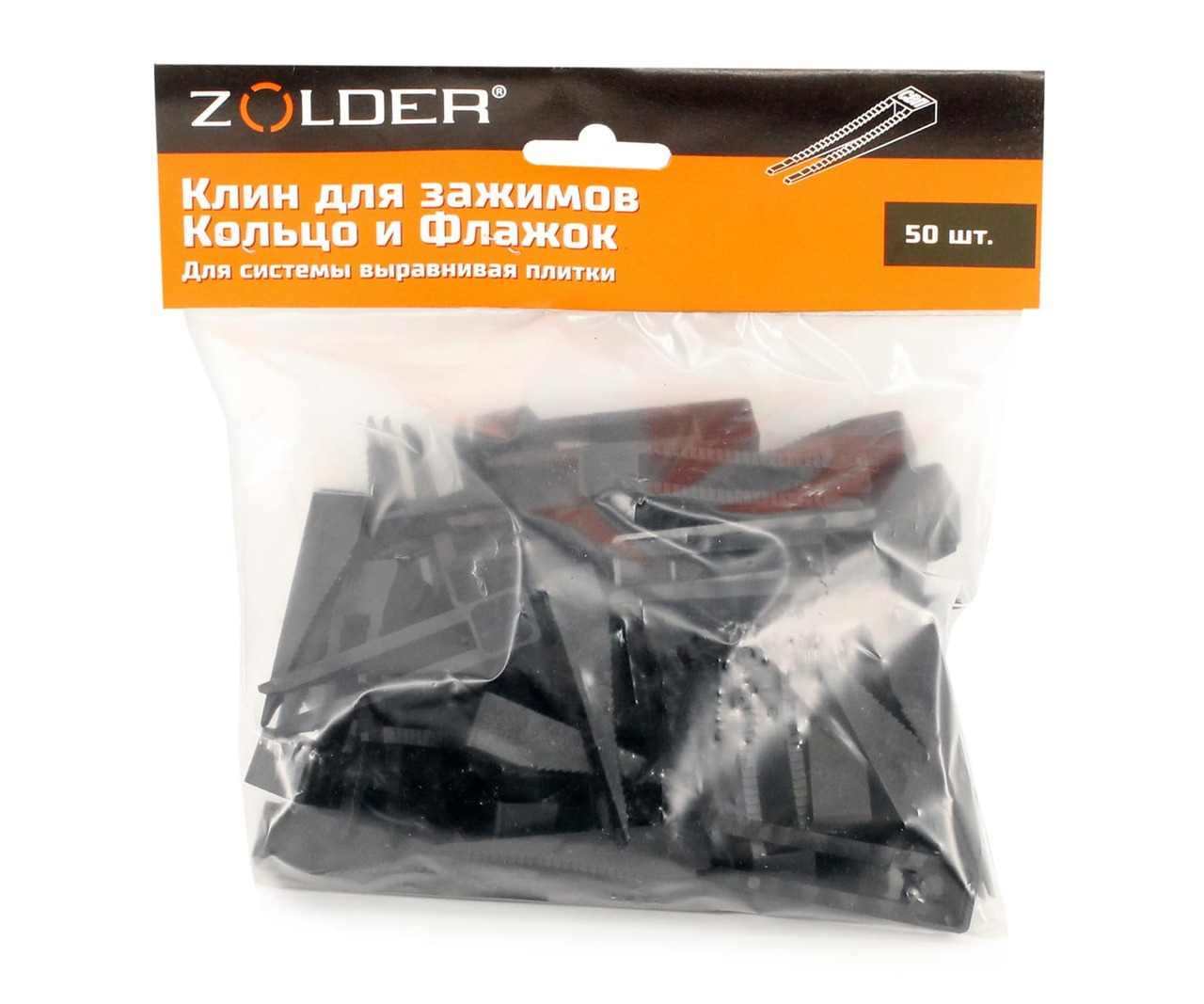 Клин для зажимов кольцо и "флажок" для системы выравнивания плитки Zolder Master 336857 (50 шт) /20