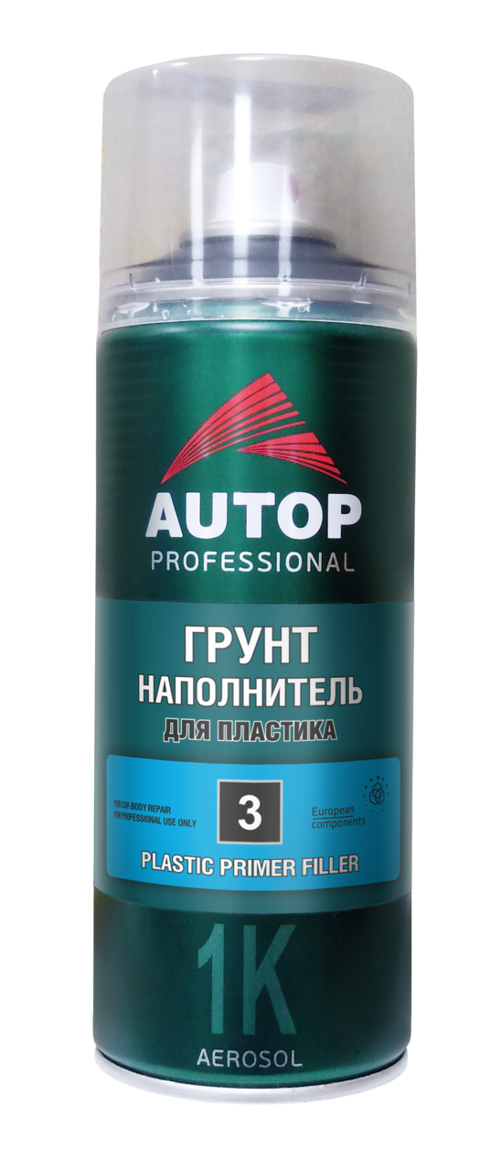 Грунт наполнитель д/пластика №3 серый AUTOP PROFESSIONAL 520 мл/6