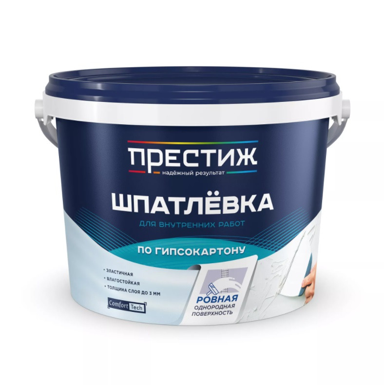 Шпатлёвка по гипсокартону Престиж ВД 3 кг / 4