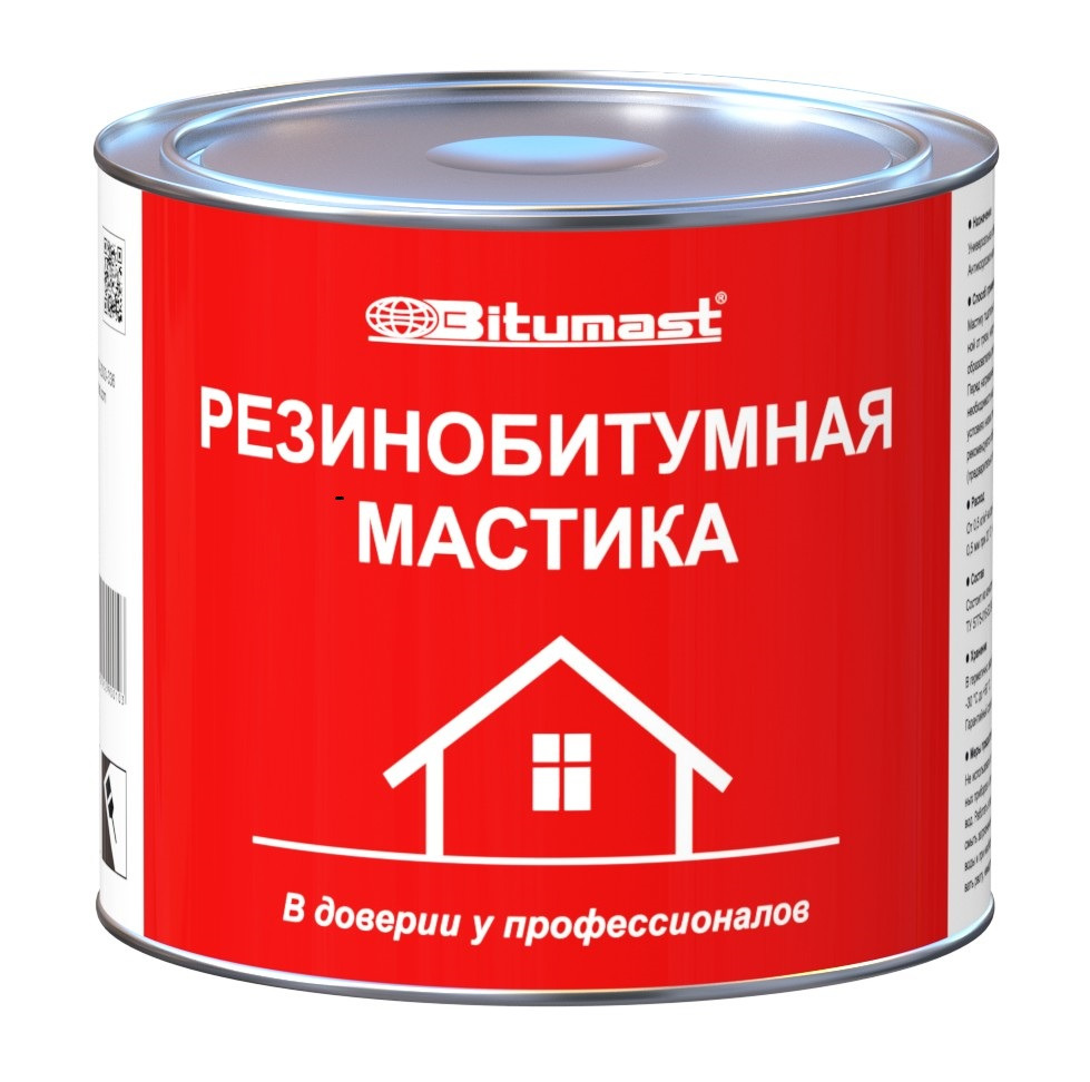 Мастика резинобитумная Bitumast 2 л / 6