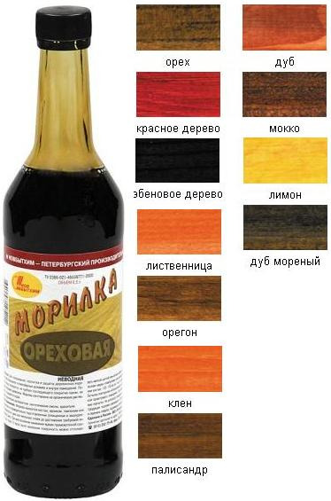 Морилка неводная Новбытхим лиственница алкидная мат. 0,5л /12