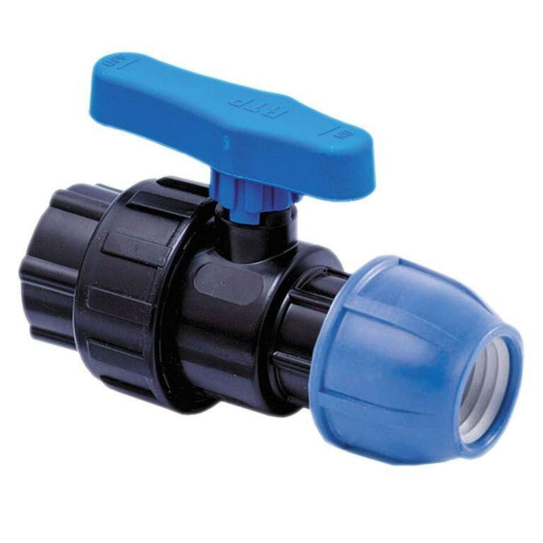 Кран шаровой компрес. 14395 PN10 Ø25 мм-3/4" для ПЭ труб внутр. резьба /130