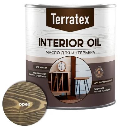 Масло для интерьера Terratex орех 0,75 л / 8