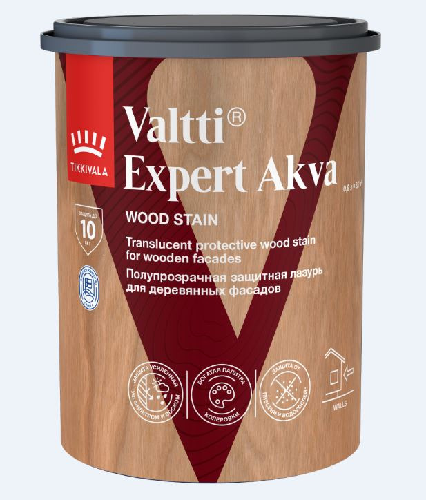 Антисептик лессирующий Tikkurila Valtti Expert Akva EP п/мат 0,9 л / 6