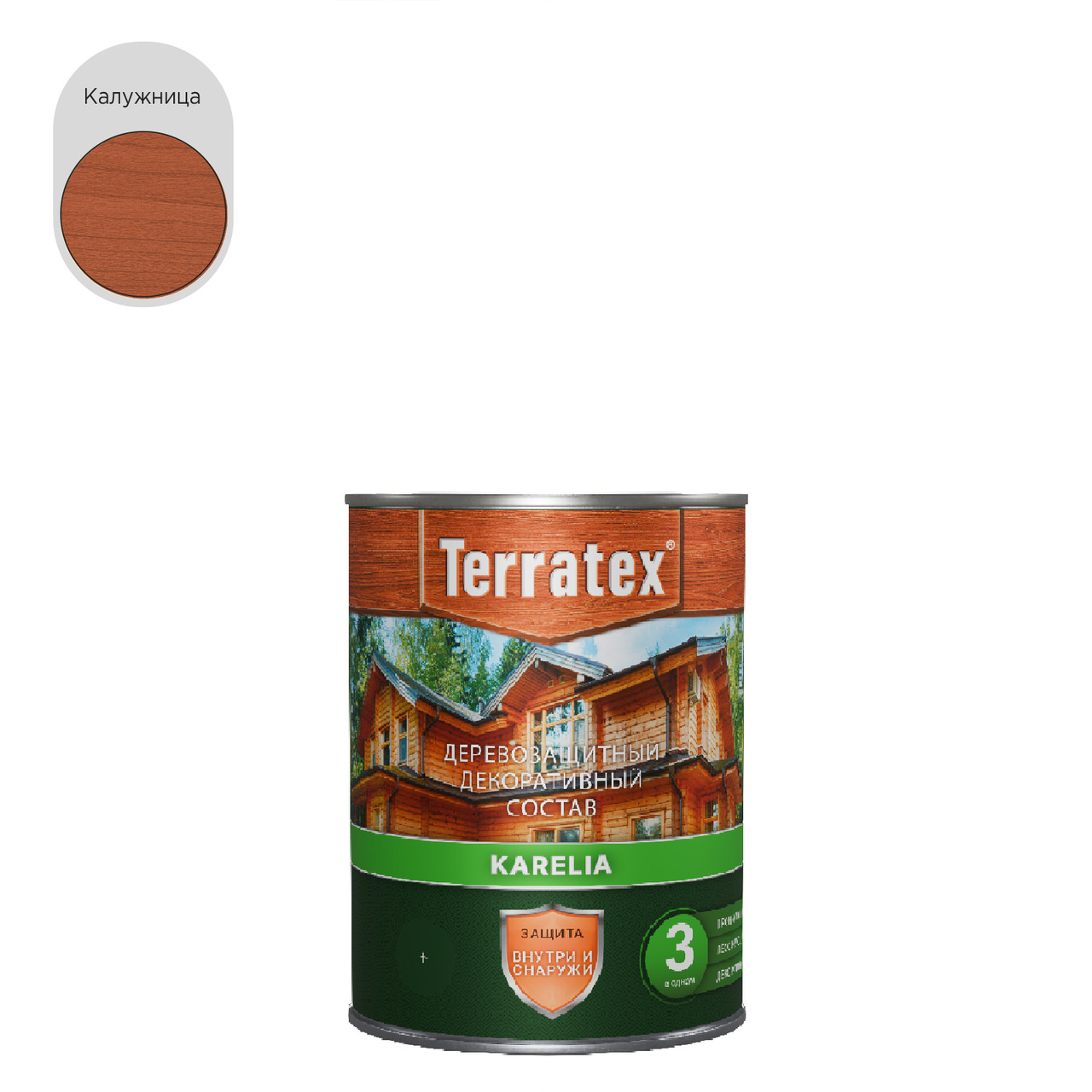Деревозащитный декоративный состав Terratex KARELIA калужница 0,75 кг / 0,9 л / 14