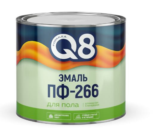 Эмаль для пола Formula Q8 ПФ-266 светлый орех глян 1,8 кг / 6