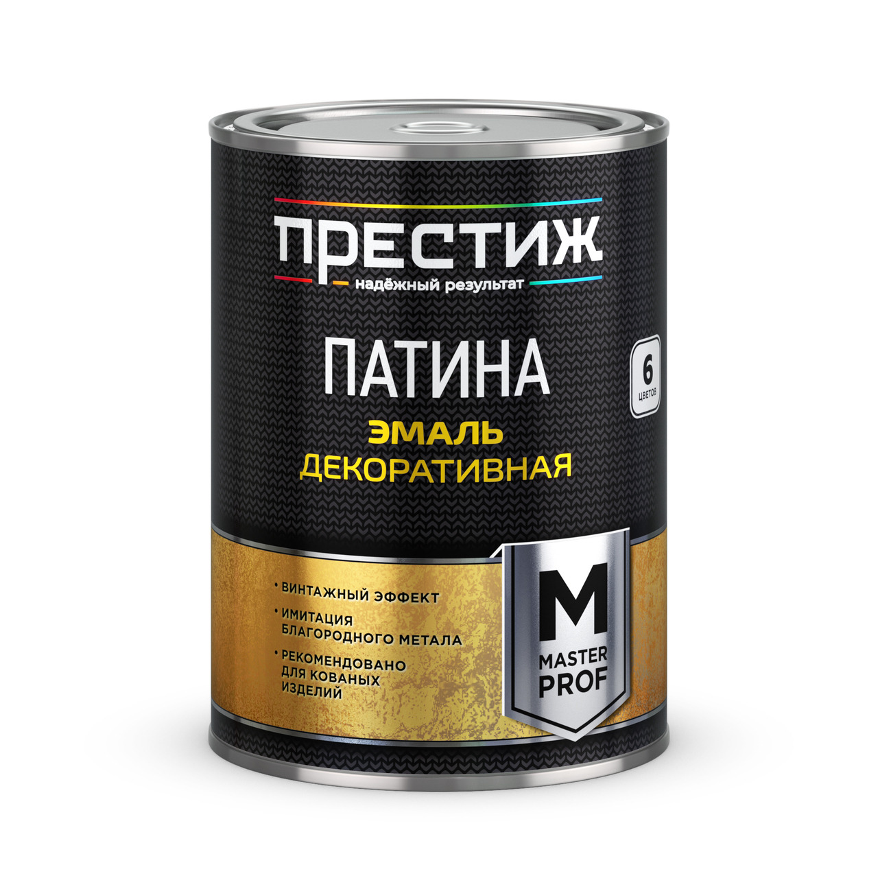 Эмаль декоративная Престиж ПАТИНА серебро 0,2 л / 12