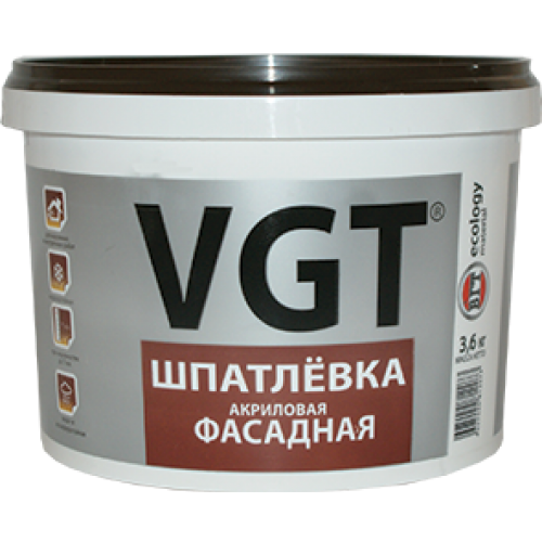 Шпатлевка фасадная ВГТ водостойкая 3,6 кг /4