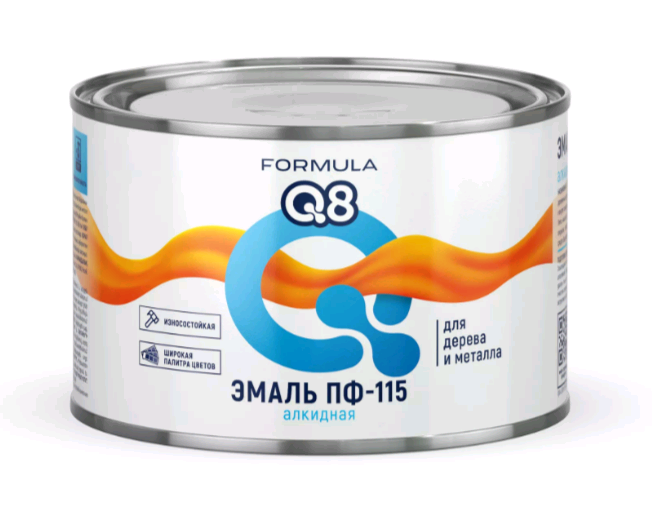 Эмаль для дерева и металла Formula Q8 ПФ-115 хаки 0,4кг / 28