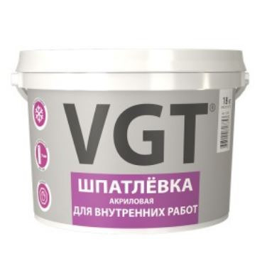 Шпатлевка для внутренних работ ВГТ акриловая 28 кг / 1