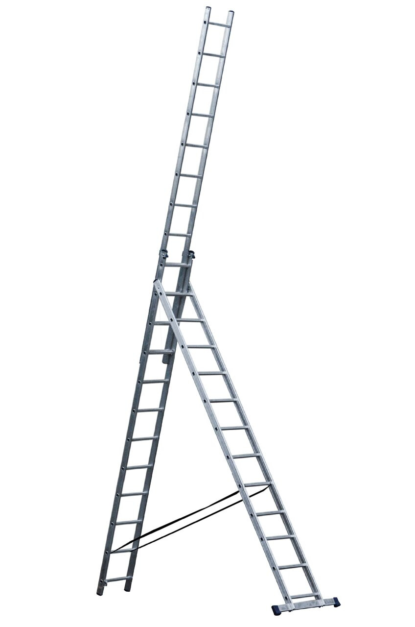 Лестница Stairs AL312 3-секционная 3х12 ступеней 335/560/786 см алюминиевая /1