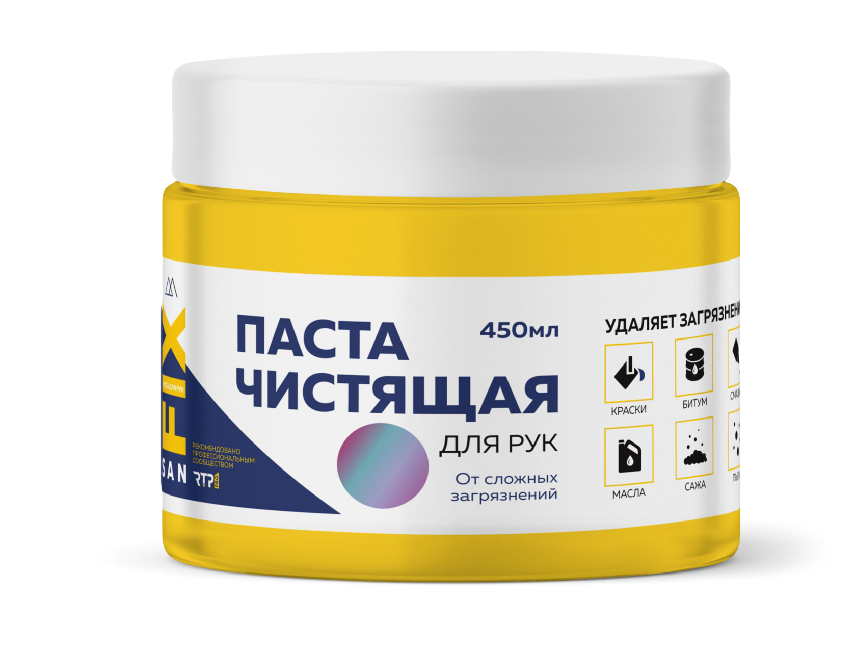 Паста чистящая для рук (от сложных загрязнений) 450 мл., банка, SANFIX 40718 /24*