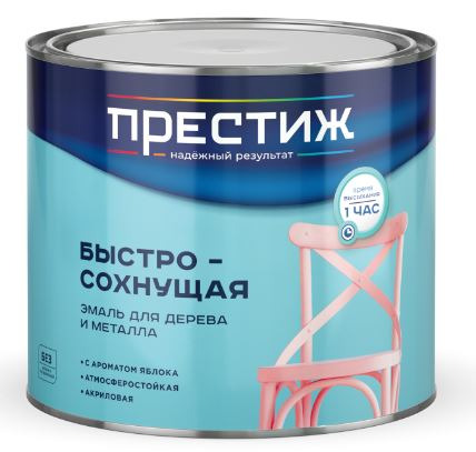 Эмаль акриловая Престиж быстросохнущая бежевая п/глян 1,9 кг / 6
