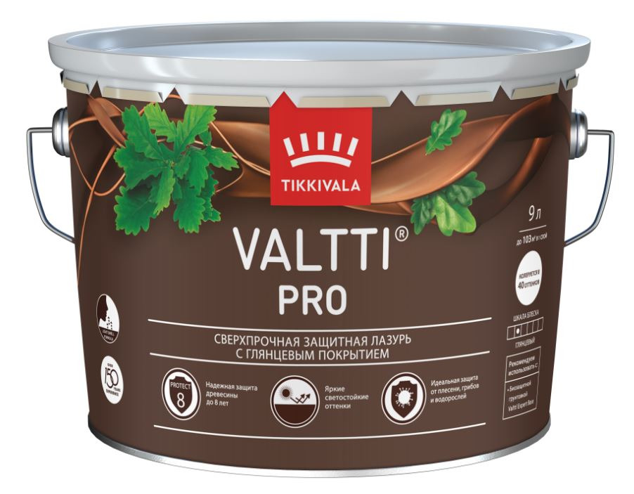 АнтисептикTikkurila VALTTI PRO орех с глян. покрытием 0,9 л / 6