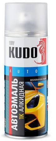 Эмаль автомобильная KUDO KU-4007 ремонтная Белая 201 глян 520 мл / 6