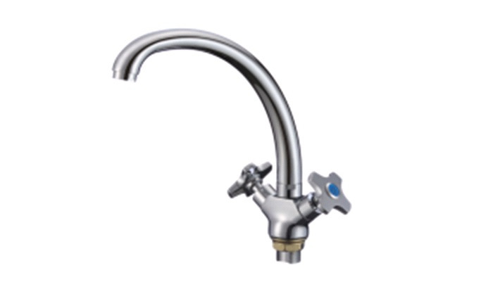 Смеситель для кухни RMS SL115-273F двухручков. высок. излив цинк хром /10