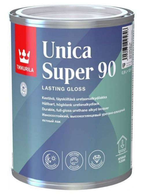 Лак уретано-алкидный Tikkurila Unica Super 90 Ep глянц 2,7 л / 1
