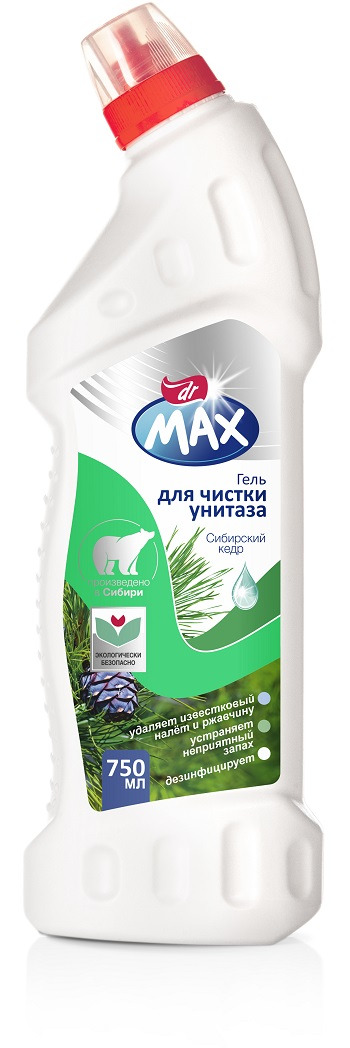 Гель для чистки унитаза "Сибирский кедр" dr MAX 750 мл /CH-222-U750-K01