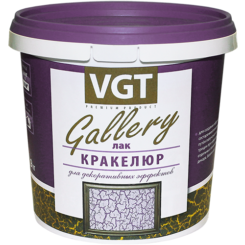 Лак кракелюр для декоративных покрытий ВГТ Gallery 0,9 кг / 6