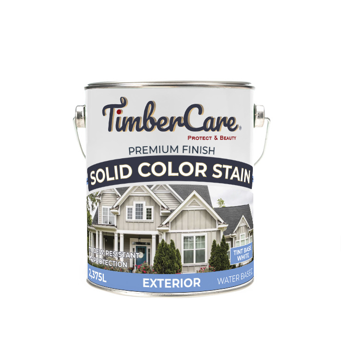 Покрытие суперстойкое кроющее TimberCare Solid Color Stain (цвет: Белый/ White base), банка 2,375л