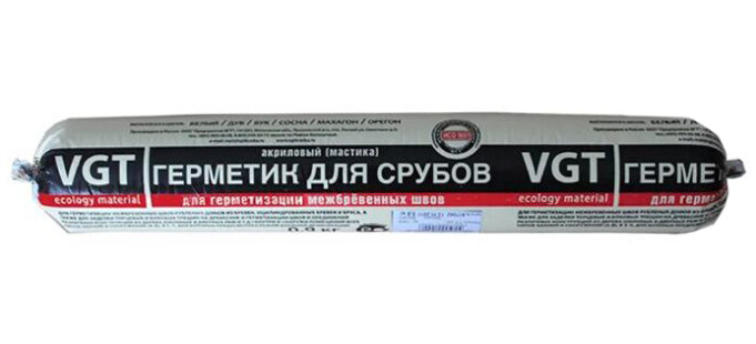 Герметик для срубов акриловый ВГТ белый 0,9 кг /9