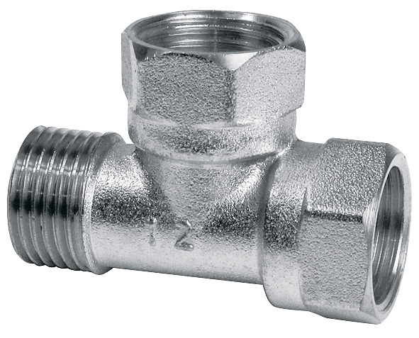 Тройник переход. Aqualink 02381 Ø1/2" в-в-н латун., 10/120