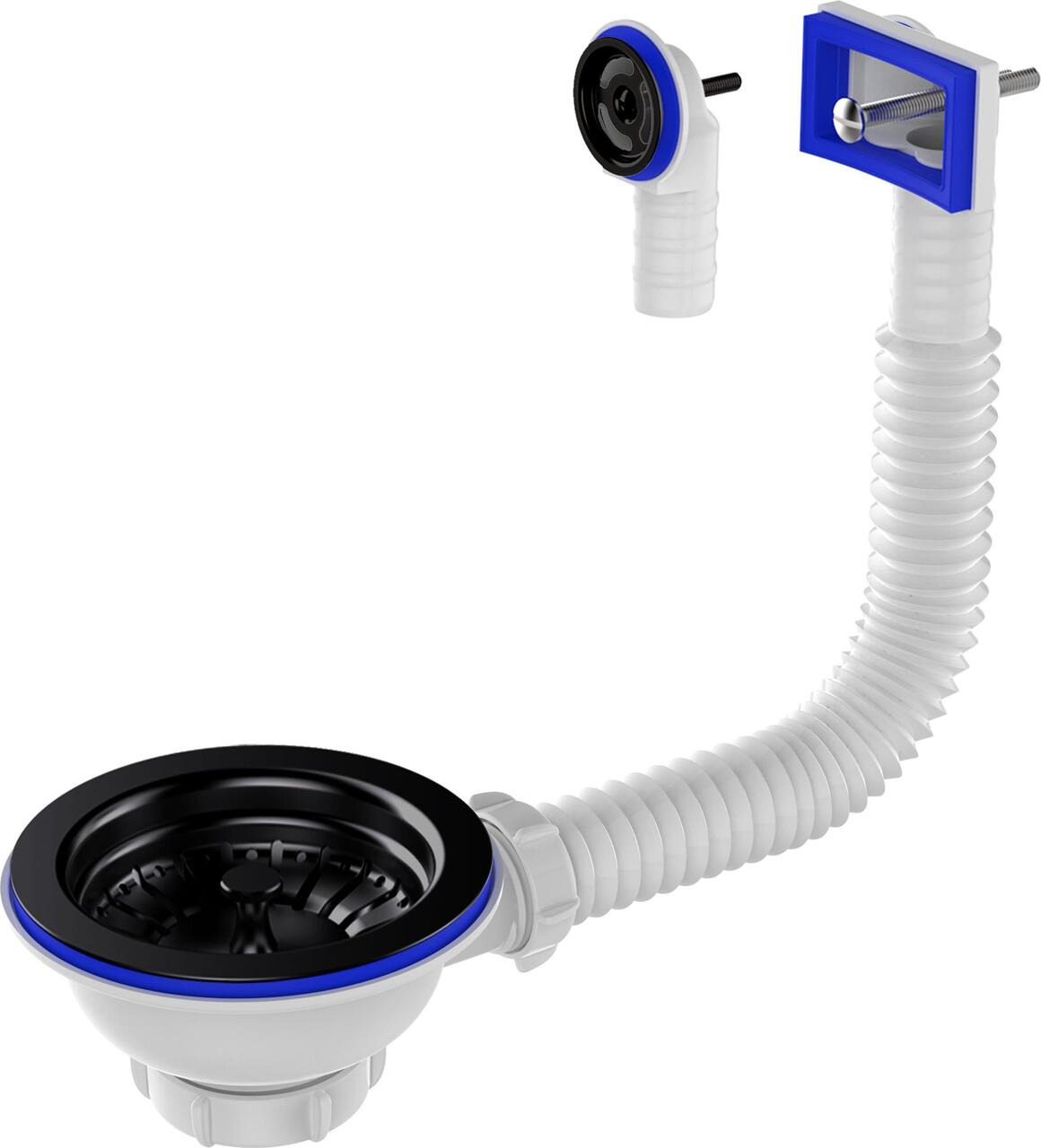 Выпуск Aquant NV385-40-MR Ø3.1/2" с чёрной мет. реш. и переливами /20
