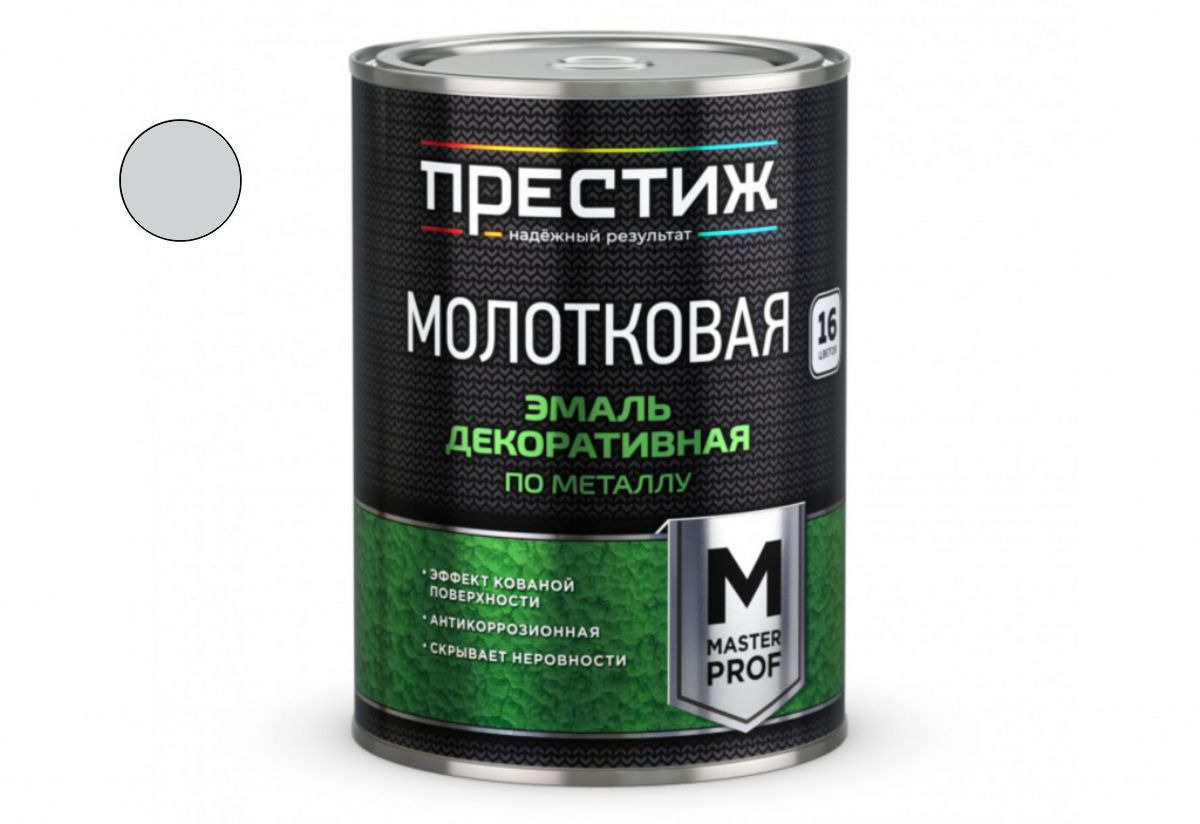 Эмаль молотковая ПРЕСТИЖ серебристая 0,8 л /6