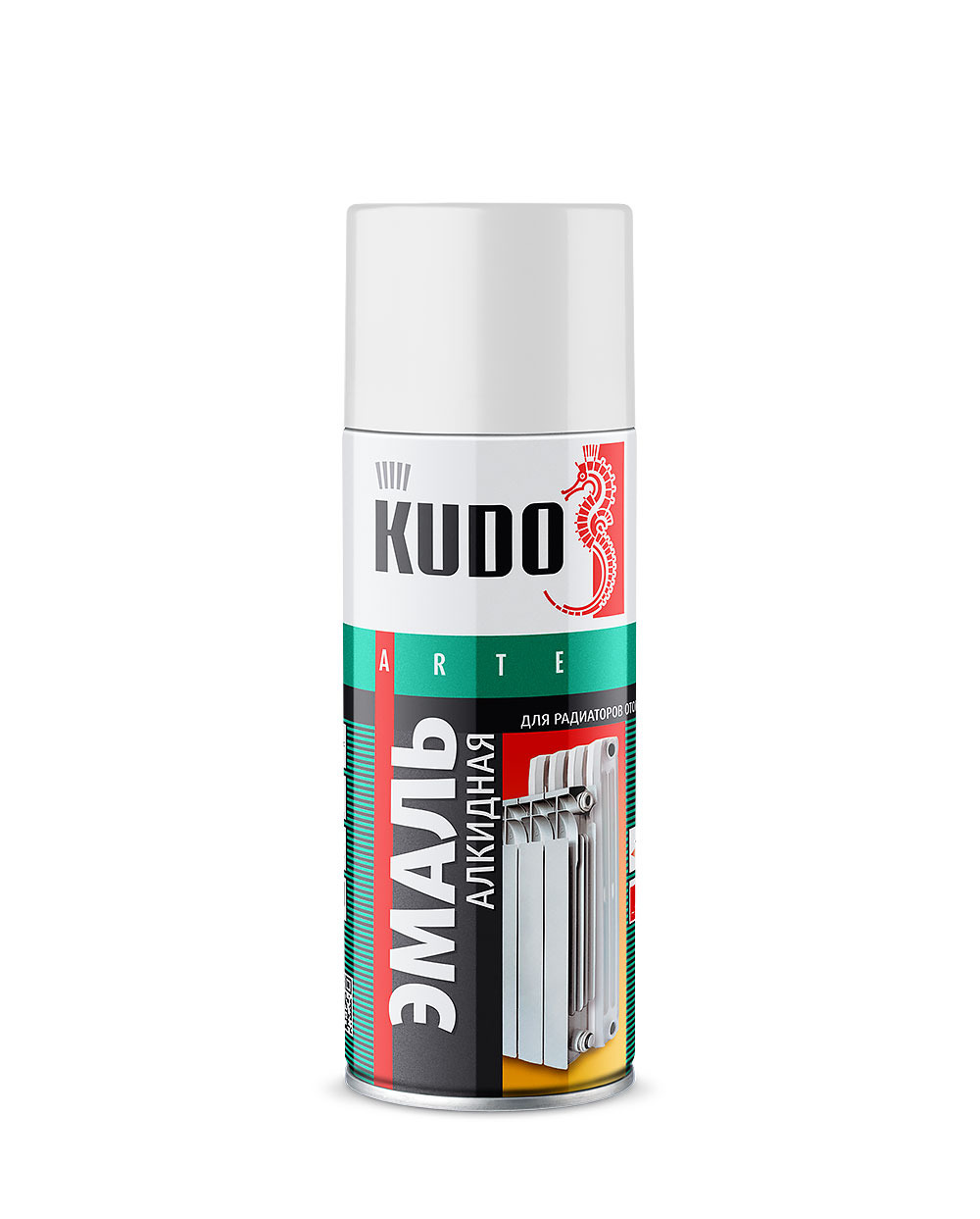 Эмаль для радиаторов KUDO KU-5101 отопления белая глян 520 мл / 0,27 кг / 6